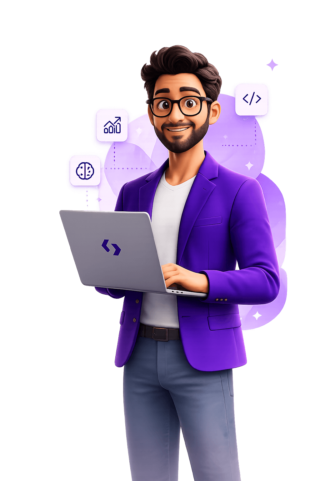 CodeSwipe IT Solutions — 3D Developer Character